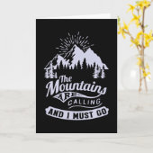 山々が呼びかけているので、私は行かなければならない カード (黄色い花)