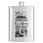 山々が呼び出している私はタイポグラフィ フラスク (正面)