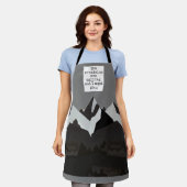 山々が呼び出している私は引用文 エプロン (着用した状態)