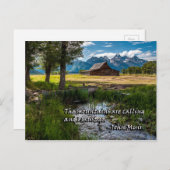 山々が呼び出している私は行かなければならない – ミュア ポストカード (正面/裏面)