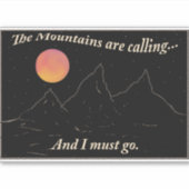 山々が呼び出している私は袋に入らなければならない シール (正面)