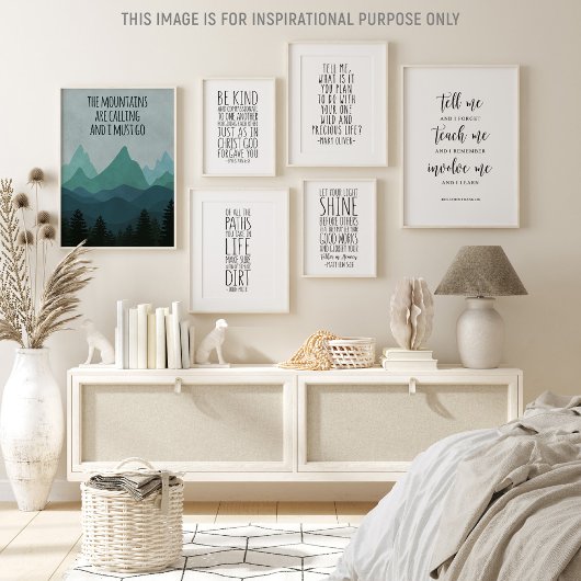 山々が呼び出している、ジョン・ミュア引用文 ポスター