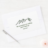 山々が呼び出し/雪の積もったmtns 長方形シール (封筒)