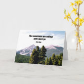 山々が呼び寄せていて私は行かなければならない。 カード (黄色い花)