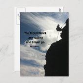 山々が呼び寄せていて私は行かなければならない。 ポストカード (正面/裏面)