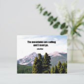 山々が呼び寄せていて私は行かなければならない。 ポストカード (スタンド正面)