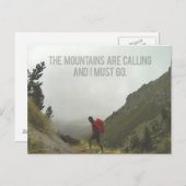 山々が呼び寄せていて行かねばならない ポストカード (正面/裏面)