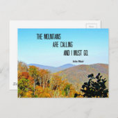 山々が呼び寄せていて行かねばならない。 ポストカード (正面/裏面)