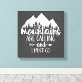 山々が呼び寄せているから白髪に染めなければならない キャンバスプリント (インサイチュ (ウッドフロア))