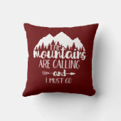 山々が呼び寄せているから真っ赤に染まらなけりゃならぬ クッション (裏面)