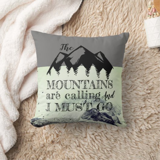 山々が呼び寄せているから薄緑に染まらなけりゃならぬ クッション (ブランケット)