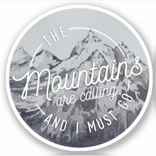 山々が呼び掛けてきて見積もりをしなければならない シール (正面)