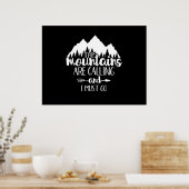 山々が呼び掛けてるからポスターを貼らなきゃ ポスター (キッチン)