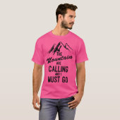 山々が呼び掛けてるから野球に行かねばならない Tシャツ (正面フル)