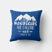 山々が呼び掛けてるから青く白くしないと クッション (裏面)