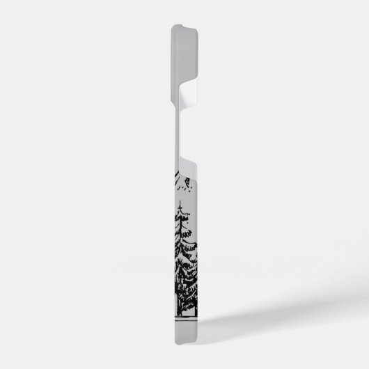 山々が引用文を呼び感動的出す iPhoneケース (左側面)