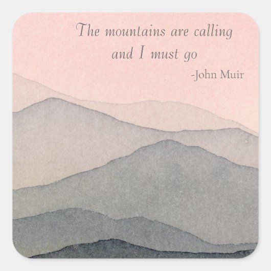 山々が水の色を呼んでいる スクエアシール (正面)