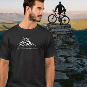 山々が自転車シルエットと呼んでいる Tシャツ