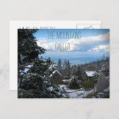 山々が…我々は駆け落ち!テンプレート 案内ポストカード (正面/裏面)