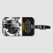 山々によるトワイライトのバッファロー ラゲッジタグ (正面横)