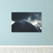 山々に広がる闇と嵐の雲 キャンバスプリント (インサイチュ (ウッドフロア))