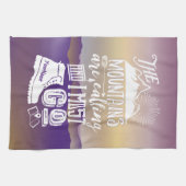 山々の呼び出しは名前のタイポグラフィ キッチンタオル (横)