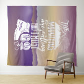 山々の呼び出しは名前のタイポグラフィ タペストリー (インサイチュ(横))