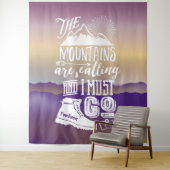 山々の呼び出しは名前のタイポグラフィ タペストリー (インサイチュ)