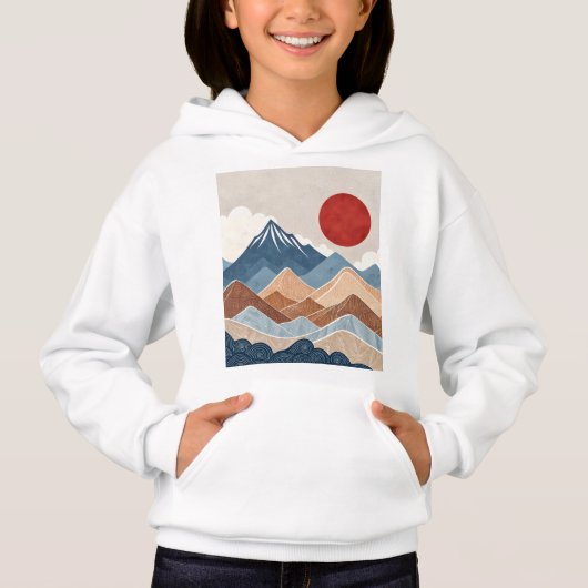 山々の夕焼けの美しさ (正面)
