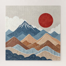 山々の夕焼けの美しさ