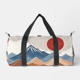 山々の夕焼けの美しさ ダッフルバッグ