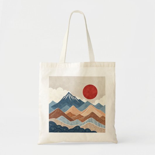 山々の夕焼けの美しさ トートバッグ (正面)