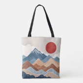 山々の夕焼けの美しさ トートバッグ (裏面)