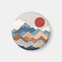 山々の夕焼け美景