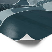 山々の夜景抽象芸術 ポスター (コーナー)