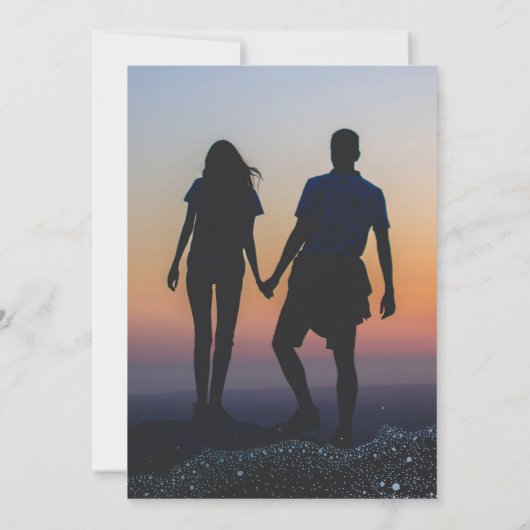 山々の山々にevenin青い埃っぽいinv 招待状 (裏面)