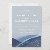 山々の山々の中の夕方に青い埃っぽい 招待状 (正面)