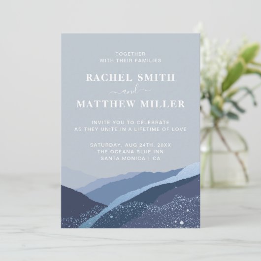 山々の山々の中の夕方に青い埃っぽい 招待状 (スタンド正面)