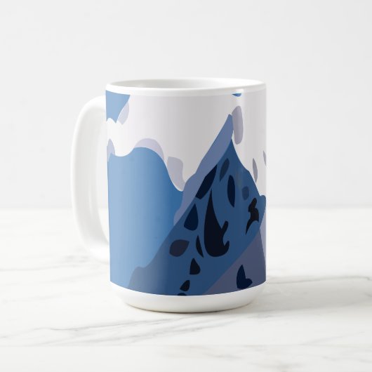 山々の峰々 自然 コーヒーマグカップ (正面左)