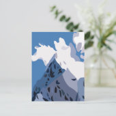 山々の峰 自然 ポストカード (スタンド正面)