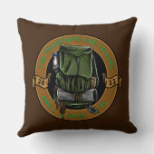 山々はバックパックハイキングキャンプを呼び出している クッション (裏面)