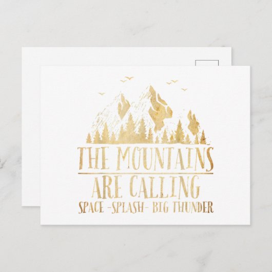 山々は宇宙スプラッシュ大雷を呼んでいる ポストカード (正面/裏面)