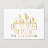 山々は宇宙スプラッシュ大雷を呼んでいる ポストカード (正面)