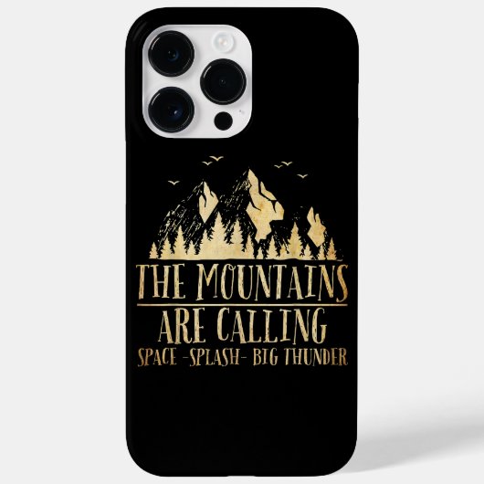 山々は宇宙スプラッシュ大雷を呼んでいる Case-Mate iPhoneケース (裏面)