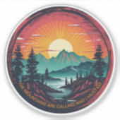 山々は引用文ビニールのシールを呼んでいる シール (正面)