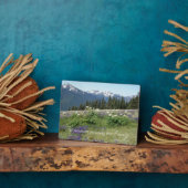 山々は引用文牧草野の花を呼んでいる フォトプラーク (側面)