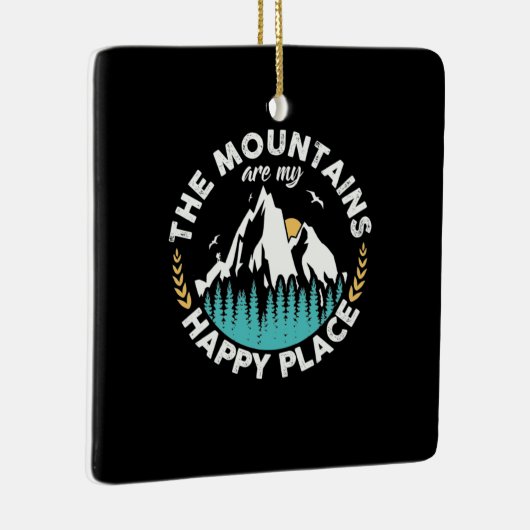 山々は私の幸福な場所だ セラミックオーナメント (右)