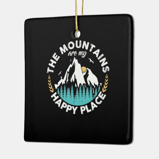 山々は私の幸福な場所だ セラミックオーナメント (左)