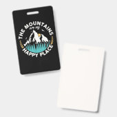 山々は私の幸福な場所だ バッジ (正面＆裏面)