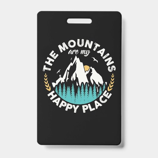 山々は私の幸福な場所だ バッジ (正面)